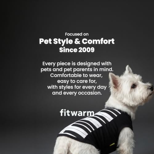 Fitwarm Piano Dog Halloween Costume Shirt, Funny Halloween Costumes for Small Dogs Boy Girl, Unique Pet Outfit, Black, White, XL - Image 5