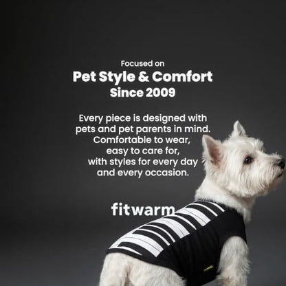Fitwarm Piano Dog Halloween Costume Shirt, Funny Halloween Costumes for Small Dogs Boy Girl, Unique Pet Outfit, Black, White, XL - Image 5
