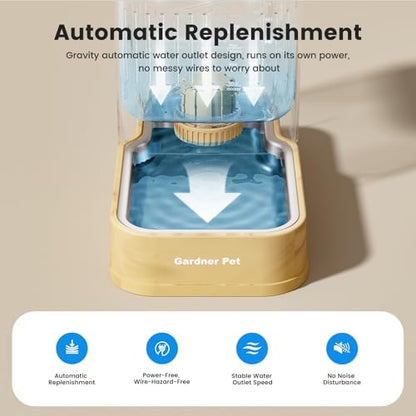 2.2 Gallon Automatic Dog Water Dispenser with Stainless Steel Bowl