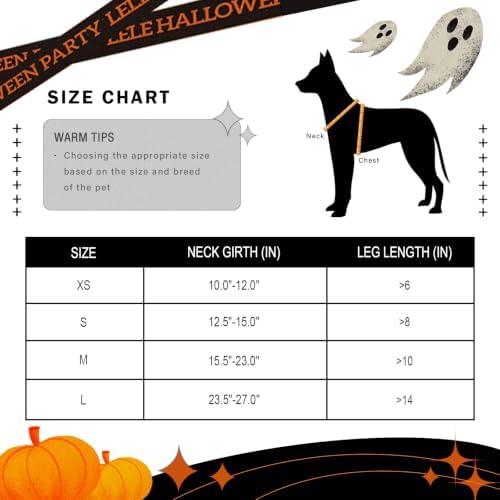 NACOCO Halloween Dog Funny Costume Pet Horror Skeleton Clothes Dog Wonderful Christmas Clothes for Small to Large Dog and Cat(Skeleton,L) - Image 4