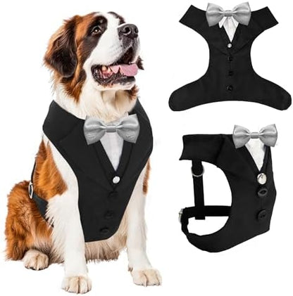 AVERYDAY Dog Tuxedo for Wedding Outfit, Dog Suit and Tie Costumes for Birthday, Halloween, Cosplay, Christmas Party, Pet Formal Wear with Bowtie, Tux for Medium Large Dogs, Bulldog, Labrador, Husky by YourAveryDay