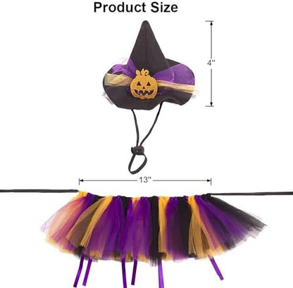 ADOGGYGO Halloween Dog Bandana, Dog Witch Hat and Tutu Skirt Set - Image 5