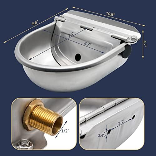 Automatic Dog Water Dispenser Outdoor Large Breed Self Filling Water Bowl