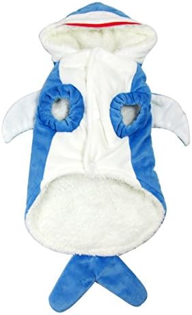Yoption Halloween Dog Shark Costume, Warm Pet Hoodie Outfit, L - Image 2