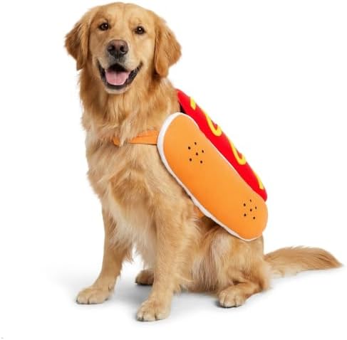 Hot Dog Costume for Dogs, Funny Hot Dog Dog Costume with Adjustable Fit, Cute Pet Halloween Costume for X-Large Dogs, Dog Costume for Halloween Party Cosplay - Image 3