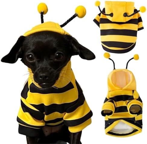 Dog Bee Costume Outfit Bumblebee Hoodie for Small Medium Pet Cat Puppy XL by nezababycos