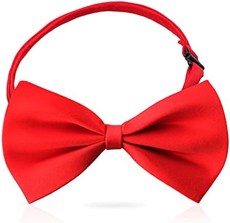 Yewong 2 Pieces Pet Formal Accessories Set - Pet Top Hat with Pet Formal Necktie/Bowtie Birthday Party Gradation Halloween Costumes Accessories for Dog Cat (Red-A) One Size - Image 3