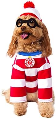 Rubies Where's Waldo: Waldo Pet Costume for for Dogs or Cats, Large by Rubies