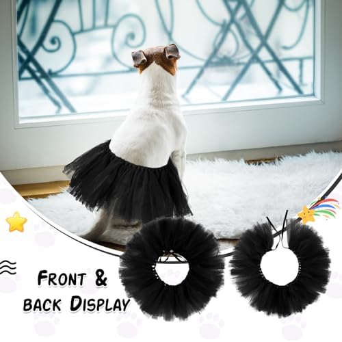 Dog Tutu for Dogs Tulle Skirt Pet Costume, Black - Image 3