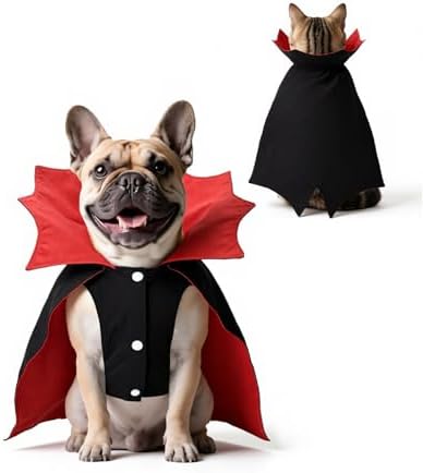 CuteBone Dog Halloween Costumes for Small, Medium, Large Dogs – Vampire Pet Cosplay Outfits | Cute Puppy Costume for Halloween Party, Dress-Up, Photo Shoots GBZ04L by CuteBone