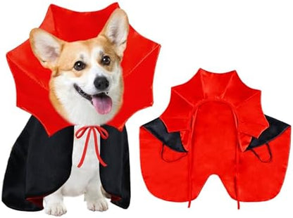Dog Halloween Costume Dog Vampire Costume Funny Pet Vampire Devil Cape Cloak Halloween Costumes for Small Medium Large X-Large Dogs Pets (Medium) by Unknown