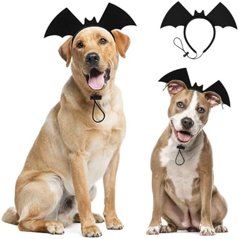 Vivifying Halloween Dog Bat Wing Headband 1 Pack, Adjustable, Black by Vivifying