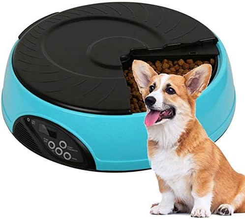 Automatic Pet Feeder,6 Meal Wet and Dry Food Auto Dispenser for Dogs, Cats & Small Animals with Programmable Timer, Portion Control, 100% BPA Free,Dishwasher Safe, Up to 4 Meals A Day