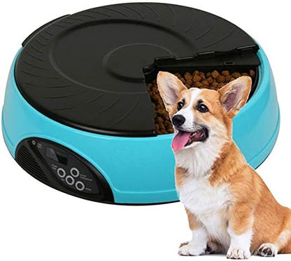 Automatic Pet Feeder,6 Meal Wet and Dry Food Auto Dispenser for Dogs, Cats & Small Animals with Programmable Timer, Portion Control, 100% BPA Free,Dishwasher Safe, Up to 4 Meals A Day
