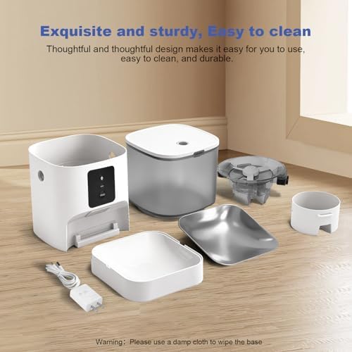 ANDOLL HOME Automatic Cat Feeder,4L Timed Cat＆Dog Dry Food Dispenser