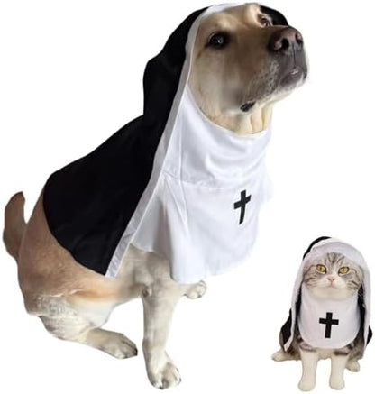Cat/Dog Nun Costume Pet Clothing, Habit Outfit Halloween (2XL) by Urnat