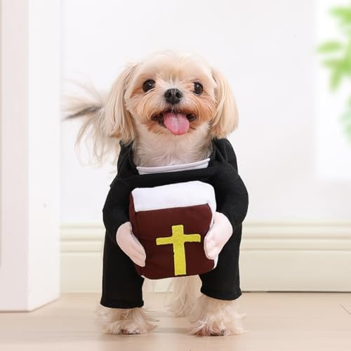 Cat Puppy Costume Priest Nun Outfit (Priest with Bible,X-Large) - Image 6