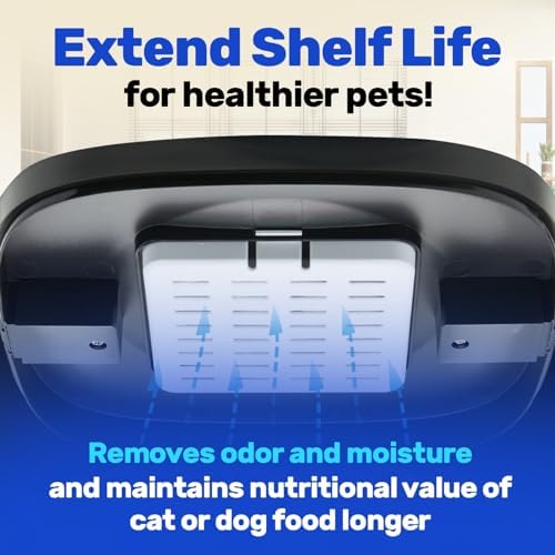 [12 Pack] Desiccant Bag for Petlibro Pet Feeder - Six-Month Supply Keeps Dog Food & Cat Food Dry + Fresh - Removes Moisture & Odors for Automatic Pet Feeders - Made from Silica, Carbon & Deoxidizer