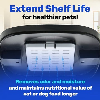 [12 Pack] Desiccant Bag for Petlibro Pet Feeder - Six-Month Supply Keeps Dog Food & Cat Food Dry + Fresh - Removes Moisture & Odors for Automatic Pet Feeders - Made from Silica, Carbon & Deoxidizer