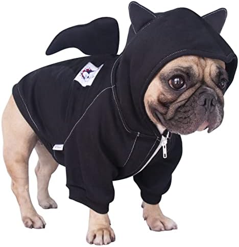 iChoue English Bulldog Halloween Bat Costume Clothes Hoodies Outfits, XL by IAMAFRENCHIE