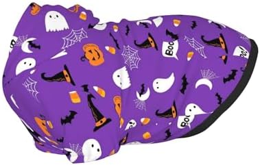 Halloween Dog Costume Purple Ghost Halloween Cosplay Clothes Sweaters Outfits Pullover Pets' Sweatshirt Hoodies with Pocket for Medium Large Dogs-L - Image 5