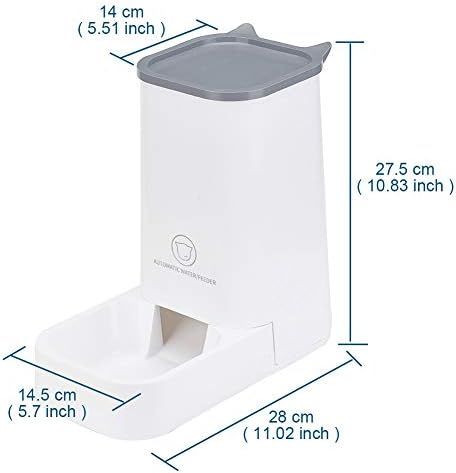 XhuangTech Automatic Feeder Set, 1-Gallon Water Dispenser and 2.1kg Pet Food Feeder, Small Pet Waterer and Feeder, Self-Dispensing, Polypropylene Material, For Cats and Dogs