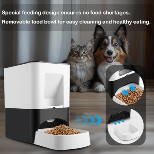 14L Large Automatic Dog Feeder for Large Breeds, Timed Pet Food Dispenser with Lock Lid, Voice Recording, Dual Power, Moisture-Proof Storage