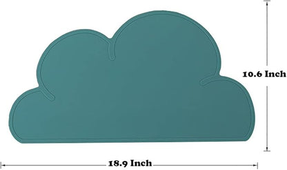 Love Dream Silicone Pet Feeding Food Mat Dog Cat Placemat Mat with Raised Edge, Anti-Slip Waterproof Pet Bowl Mats Pet Food Tray (Blackish Green)