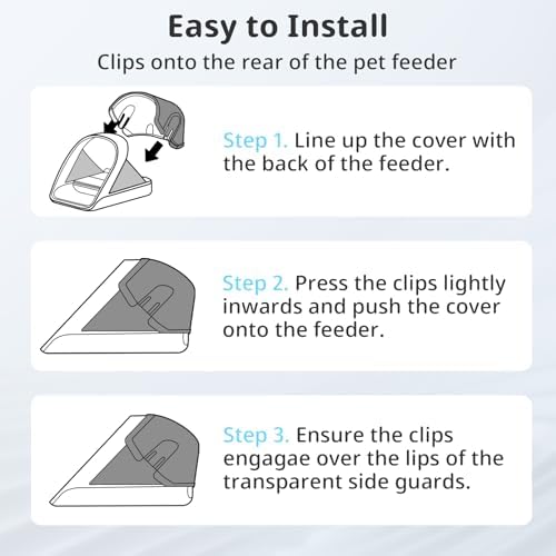 Rear Cover for Automatic Microchip Cat Pet Feeder - Prevents Persistent Pet from Getting Food from The Back of The Feeder