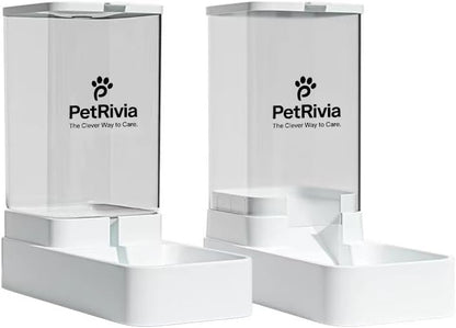 Automatic Gravity Pet Feeder and Water Dispenser Set - 2.1kg Food & 3.8L Water Capacity - Large Cat and Dog Feeder and Water Dispenser for Multi-Pet Homes - No-Spill Design