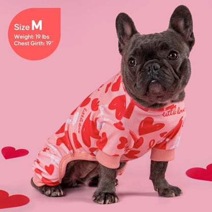 KYEESE Velvet Dog Pajamas Soft Onesie for Daily Wear, Heart - Image 5