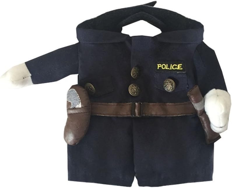 NACOCO Halloween Pet Policeman Costume - Dog and Cat Funny Clothes Outfit Apparel for Small Medium and Large Dogs(Navy Blue, L - Image 2