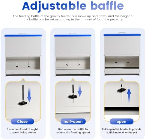 50lbs Automatic Dog Feeder Large Breed, Outdoor Gravity Dog Feeder