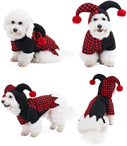 Yoption Halloween Jester Clown Dog Costumes, Large by Yoption