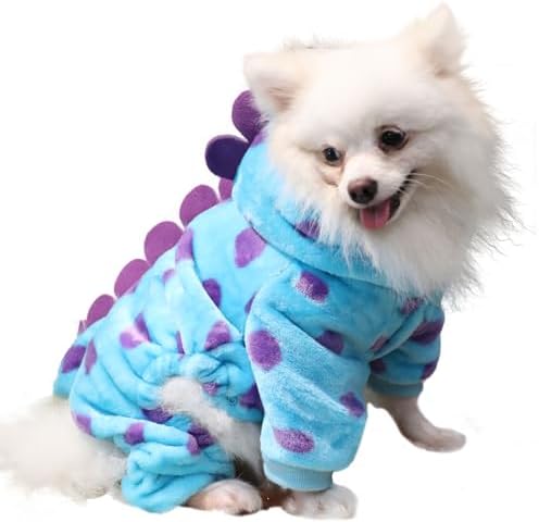 Dinosaur Costume for Small Dogs and Cats, Dog Hoodies Cold Weather Coat,Dog Pajamas for Christmas Halloween - Image 2
