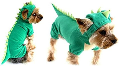 NACOCO Dog Dinosaur Design Costume Green Pet Clothes for Medium & Large Dog (Green, S) - Image 3