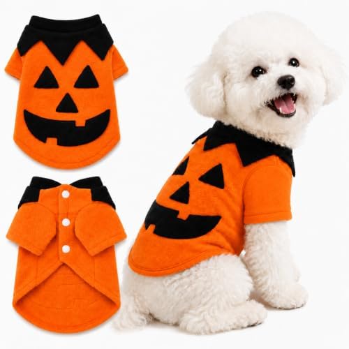 Dog Halloween Costume Pumpkin Pet Outfit Cat Clothes by Unknown