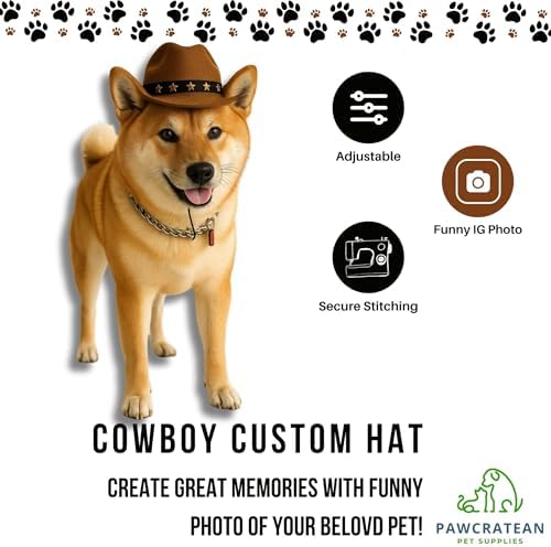 Custom Dog Cat Hoodie, Cowboy Hat, One Size - Image 6