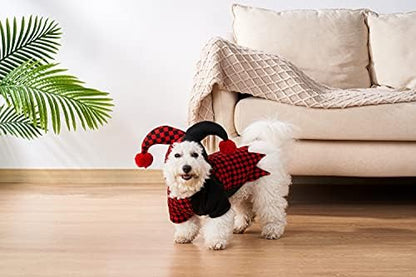 Yoption Halloween Jester Clown Dog Costumes, Small - Image 2