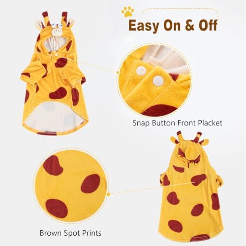 DELIFUR Dog Giraffe Costume for Halloween, Yellow, Medium - Image 2