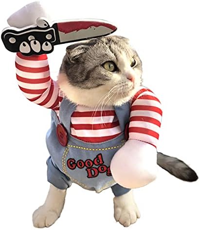 SEIS Pet Deadly Doll Costume and Wig, Halloween Dog Clothes, Cat Apparel, S by SEISPetSupplies