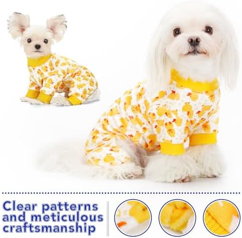 Paiaite Dog Pajamas Onesie: Comfortable Four-Legged Apparel for Small, Medium, & Large Dogs, Polyester Material for Comfort, Wrinkle Resistance, Moisture Wicking, Stretchiness Cartoon Duck 4XL - Image 4