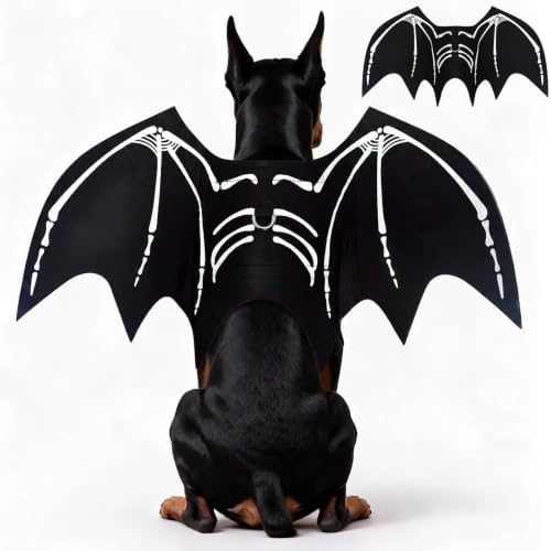 Dog Halloween Bat Wings Costume XL，Pet Halloween Cosplay Apparel XLarge by PWEITUOET