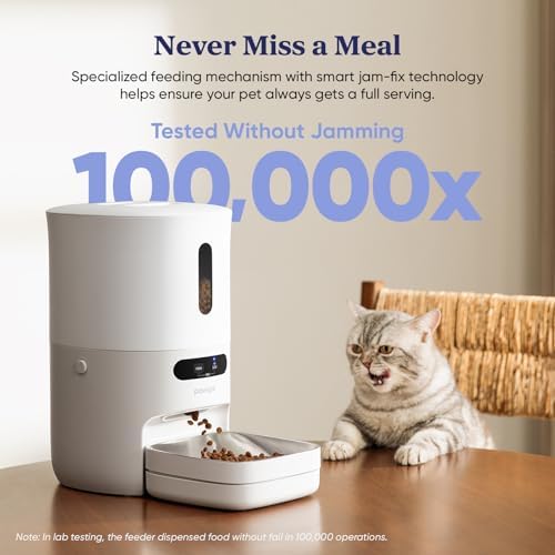 Pawsync Automatic Cat Feeder, WiFi & Smart Scale, Remote Feeding
