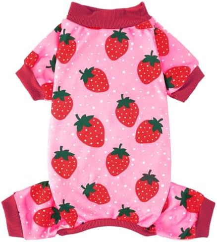 XPUDAC Dog Pajamas for Small Medium Dogs, Strechy Soft Dog Clothes for Dogs Girl Boy Pet Jumpsuit, Cat Onesie-S by XPUDAC