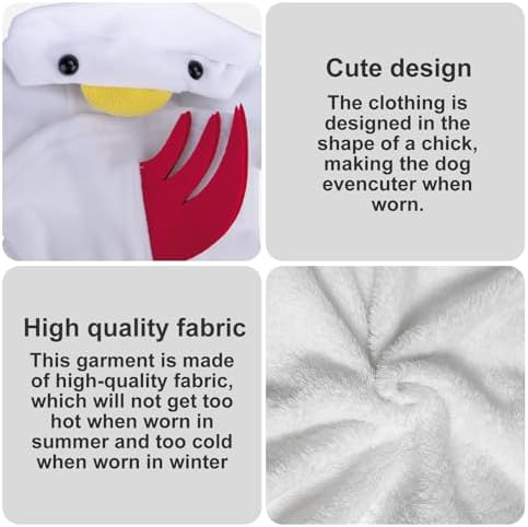 Pet Apparel Dog Chicken Costume for Medium Dogs Dog Halloween Costumes Dachshund Stitch French Bulldog Costume Matching Clothes for Pet and Owner - Image 4