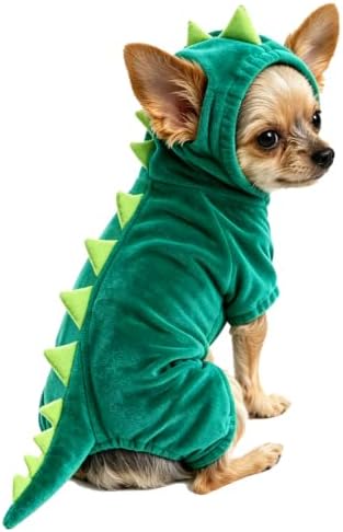 Dog Cat Halloween Costumes Dog Dinosaur Costume Hoodie Pajamas for Cats Dogs by Unknown
