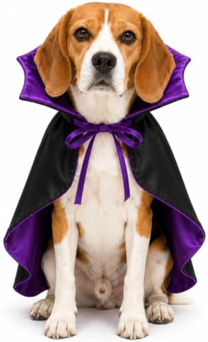 Vampire Cloak Dog Costumes for Medium Dogs, Devil Cape Dog Halloween Costume, Halloween Costumes for Medium Large Breed by Qiexuxing
