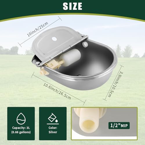 Automatic Water Dispenser for Dogs & Livestock Without Drainage Hole