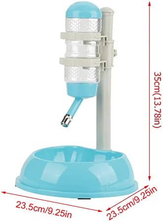 Pet Water Dispenser and Food Bowl, Pet Dog Cat Water Food Feeder Bowl Bottle Standing Dispenser, Height Adjustable Automatic Water Dispenser Feeding Station for Pets Cats Dogs